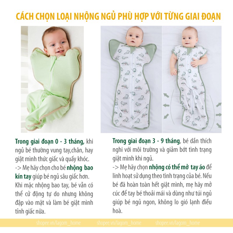 [SỢI TRE MỀM MÁT] Nhộng Chũn Mùa Hè Lion Bear  Quấn Chũn Cho Bé Túi Ngủ Cho Bé Sơ Sinh