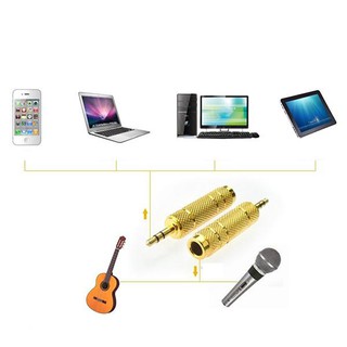Jack chuyển đổi âm thanh từ jack 6.5mm ra 3.5mmjack chuyển đổi âm thanh từ jack 6.5mm ra 3.5mm sunha sh 4339