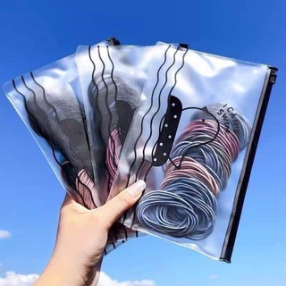 Set 100 dây chun buộc tóc hàn quốc đủ màu túi zip
