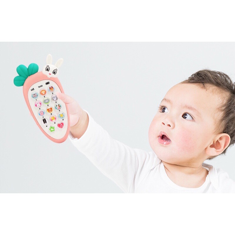 [Chọn mẫu][HOT HOT] Vỉ đồ chơi điện thoại thỏ cà rốt, mẫu bò vui nhộn dành cho bé Đồ chơi Thông minh 16232