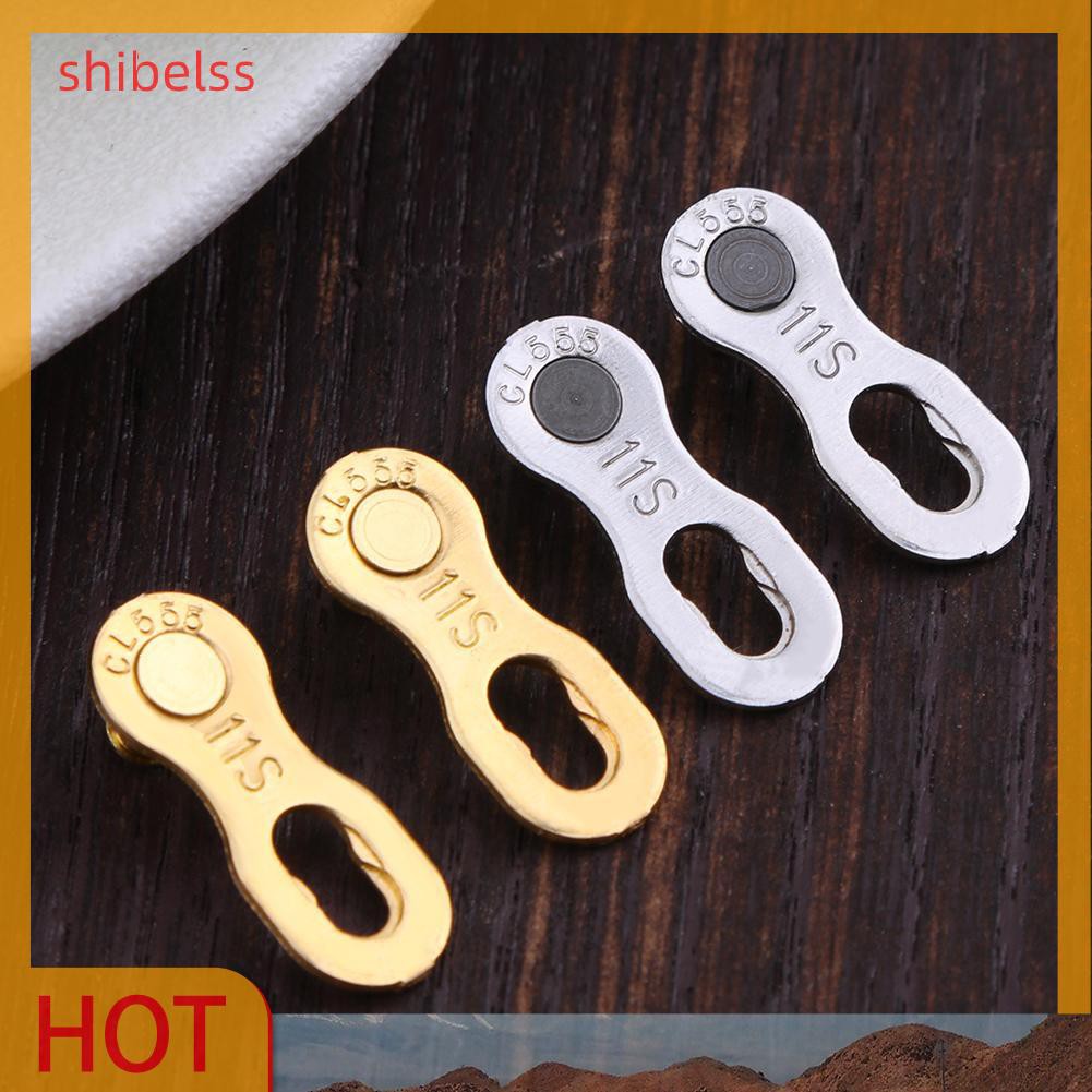 （ʚshibelss）2pcs Portable Bicycle Chain Master Link Joint Connector 11 Speed Quick Clip