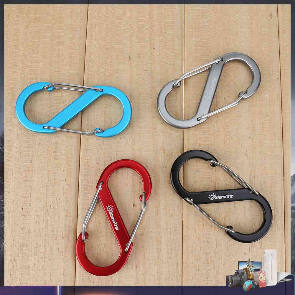 Móc Khóa Dây Leo Núi Hình Chữ S Bằng Hợp Kim Nhôm