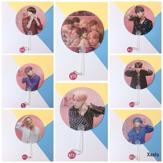 Quạt tay in hình các thành viên nhóm BTS siêu nét ( Jungkook, V, Jimin, Suga, RM, Jin, Jhope, all7 ) giá rẻ kèm móc bts