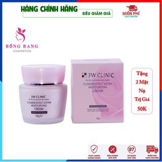 Kem dưỡng trắng da - Kem dưỡng ẩm chiết xuất từ Hoa Hồng 3W Clinic Hàn Quốc 50ml