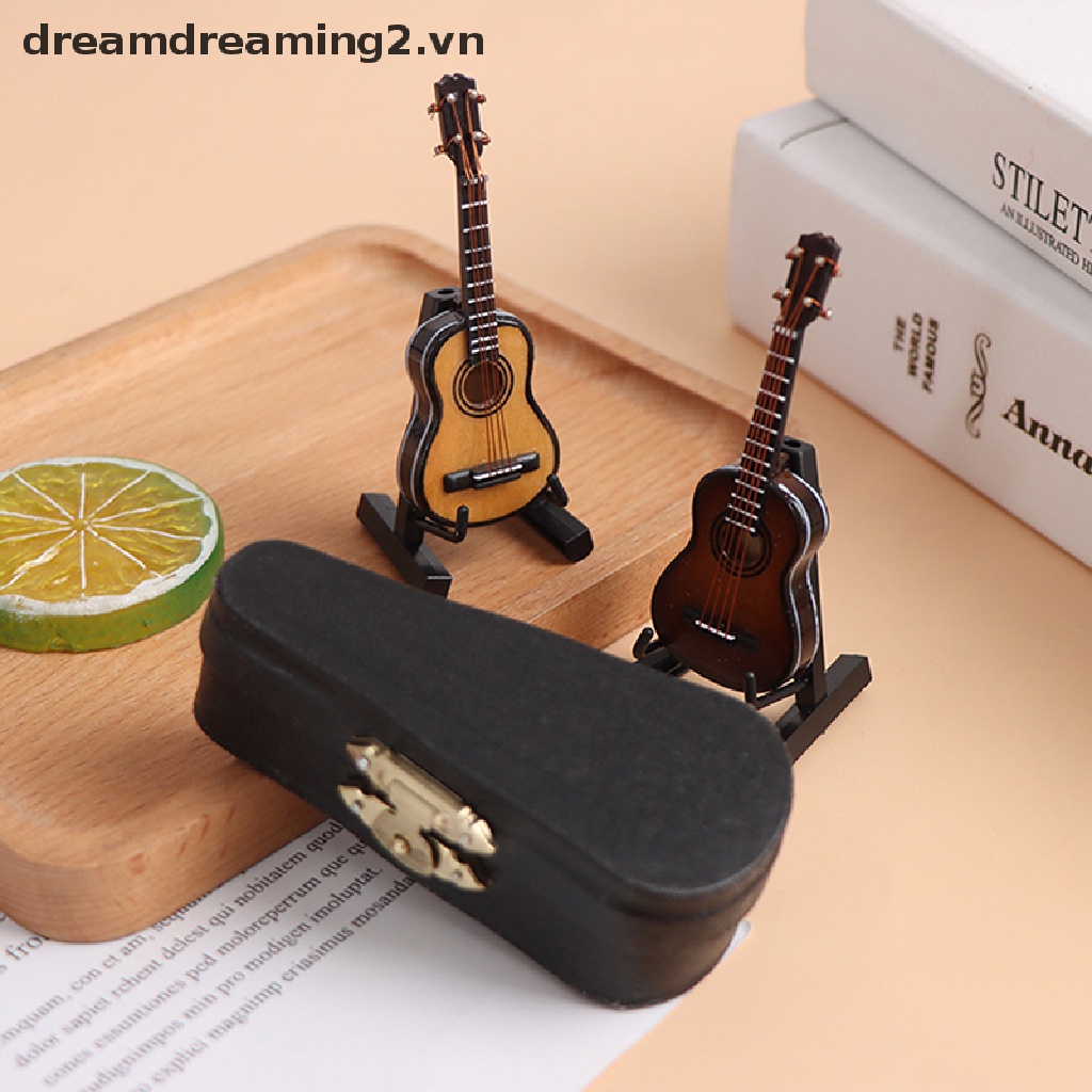 Set mô hình đàn guitar phong cách cổ điển mini dành cho trang trí