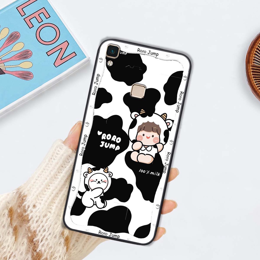 Ốp lưng Vivo V3 / V3 Max in hình gấu cute,bò sữa 3D cute dễ thương bảo vệ điện thoại