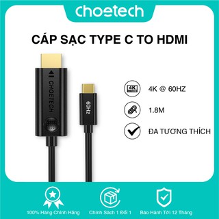 Cáp sạc nhanh choetech type c to hdmi male pvc