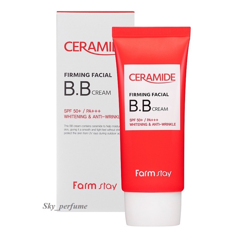 Kem nền trang điểm chống nắng BB Farmstay Ceramide Firming BB Cream SPF 50+
