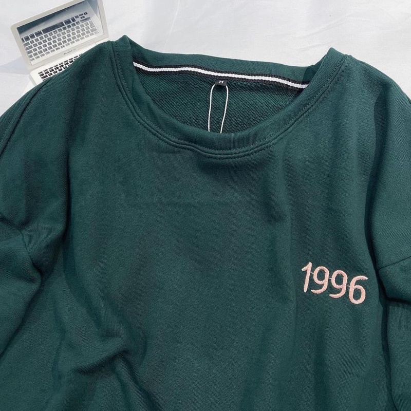 Áo Sweater Nỉ tay dài chữ thêu 1996 nam nữ unisex[ Ảnh thật ] 2t.clothes