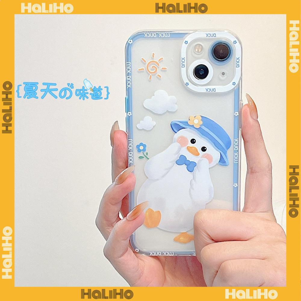 iPhone Case Silicone Soft Case Clear Case Square Edge Shockproof Protection Camera Cartoon Duck Cute Compatible For iPhone 11 iPhone 13 Pro Max iPhone 12 Pro Max iPhone 7 Plus xr