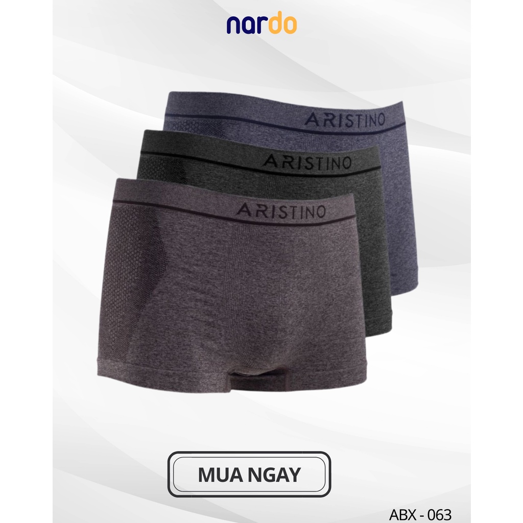 Quần sịp nam boxer cao cấp quần lót nam aristino chính hãng sợi dệt kháng khuẩn co giãn 4 chiều ABX 064