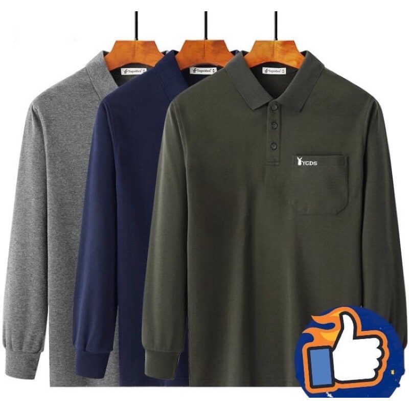 Áo nam cổ Polo dài tay