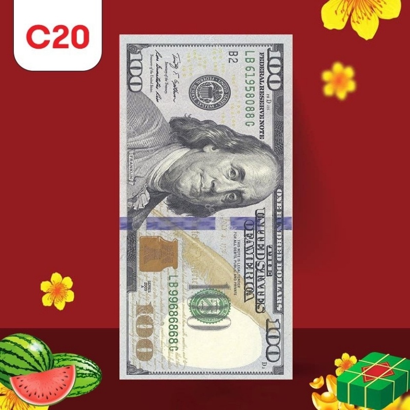 Túi 50 Cái bao lì xì 2022 Màu Đỏ Con Cọp Hoạt Hình Xịn Sò Thần Tài Chất Giấy C150 Tiền Đô Lạ Dễ Tết Cute Giá Rẻ