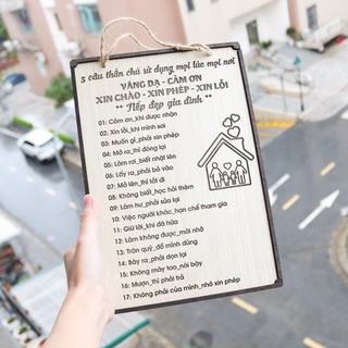 Bảng Gỗ 5 Câu Thần Chú Sử Dụng Mọi Lúc Mọi Nơi