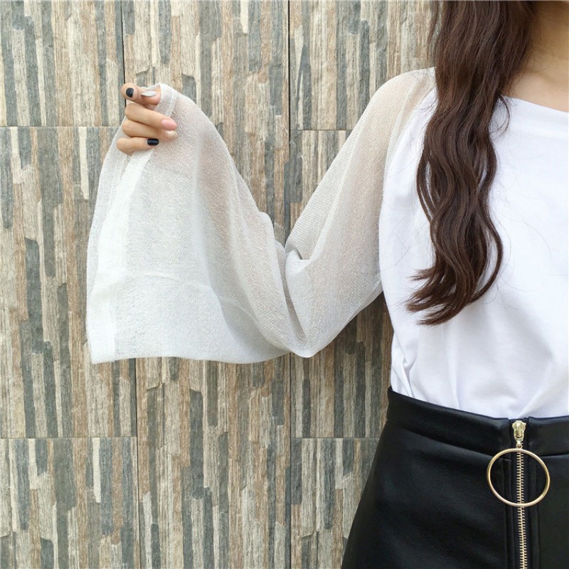 FREESHIP ĐƠN 99K_ Áo thun nữ tay ống loe dài chất liệu voan lưới kim tuyến thời trang | BigBuy360 - bigbuy360.vn