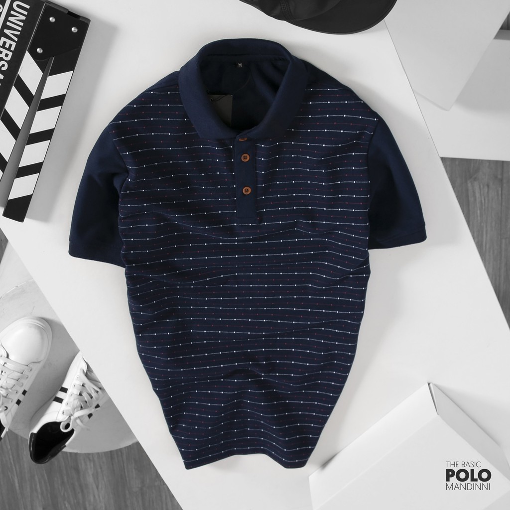 Áo thun polo in họa tiết đơn giản phối tinh tế by mandinni | BigBuy360 - bigbuy360.vn