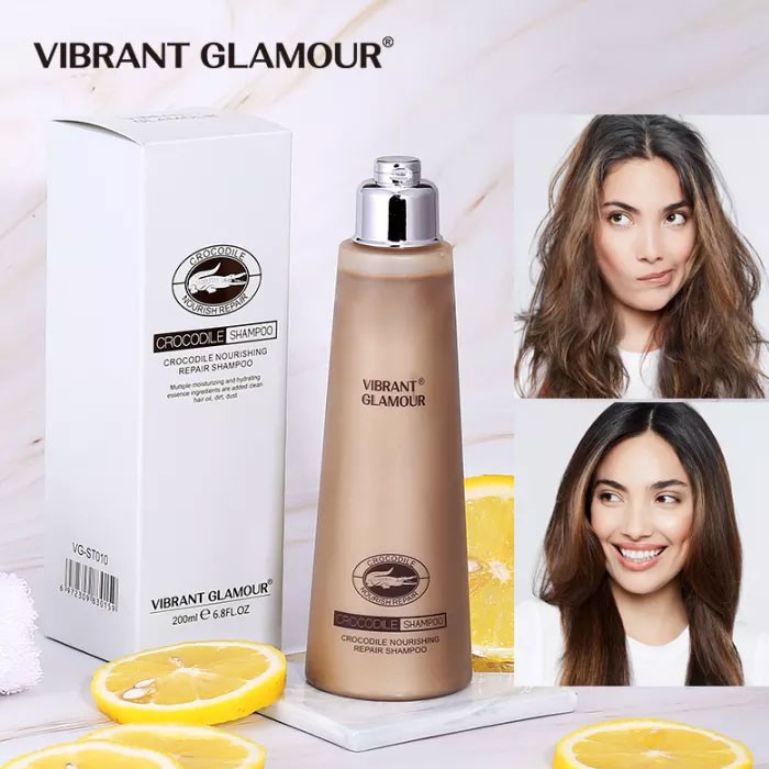 [Có Hàng Sẵn] VIBRANT GLAMOUR dầu gội dưỡng tóc chiết xuất cá sấu dưỡng và phục hồi tóc hư tổn chuyên sâu 200ml