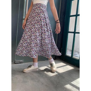 [ Freeship 50K] Chân váy Vintage dáng dài -Chân váy hoa nhí siêu xinh hình shop tự chụp