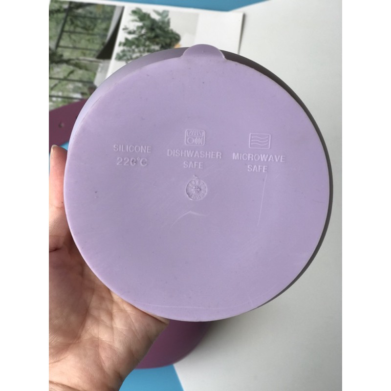 Bát silicon chống lật kèm thìa cán gỗ ❤️❤️ FREESHIP ❤️❤️chén ăn dặm silicon chống lật