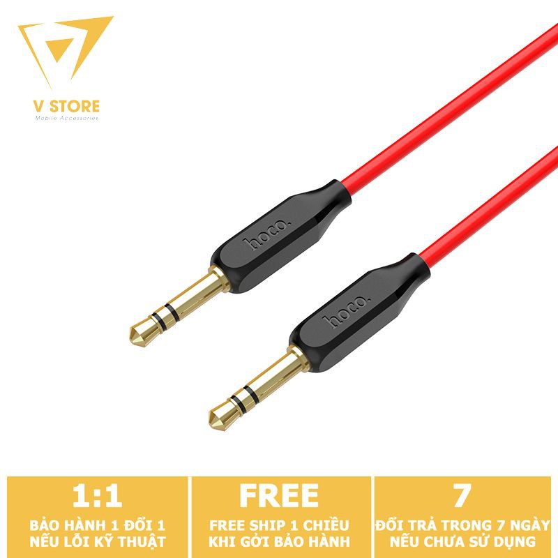 CÁP ÂM THANH 2 ĐẦU 3.5MM HOCO UPA11 JACK AUDIO AUX 1M KẾT NỐI ĐIỆN THOẠI XE HƠI Ô TÔ LOA [HOCO ĐÀ NẴNG]