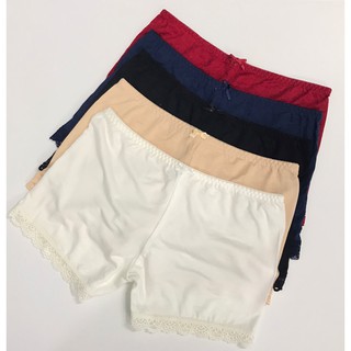 Quần lót đùi,Quần đùi mặc trong váy (đầm) chất cotton phối ren đùi 19K