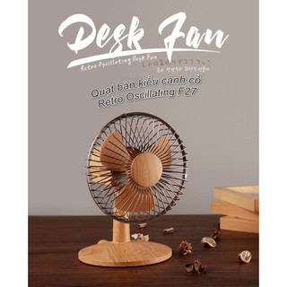 Quạt bàn kiểu cánh cổ Retro Oscillating F27 - Home and Garden