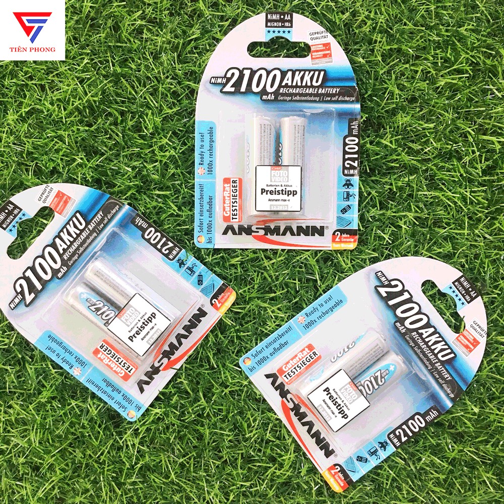 [FREESHIP] Pin sạc Ansmann tiểu AA 2500Mah, 2100mah Chính hãng