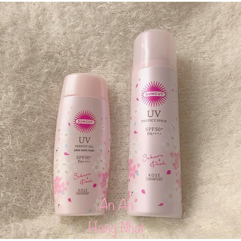 🌿🌿CHỐNG NẮNG #SUNCUT UV PERFECT GEL #SAKURA & #PEACH SPF 50+PA+++ #KOSE NHẬT BẢN 🇯🇵🇯🇵