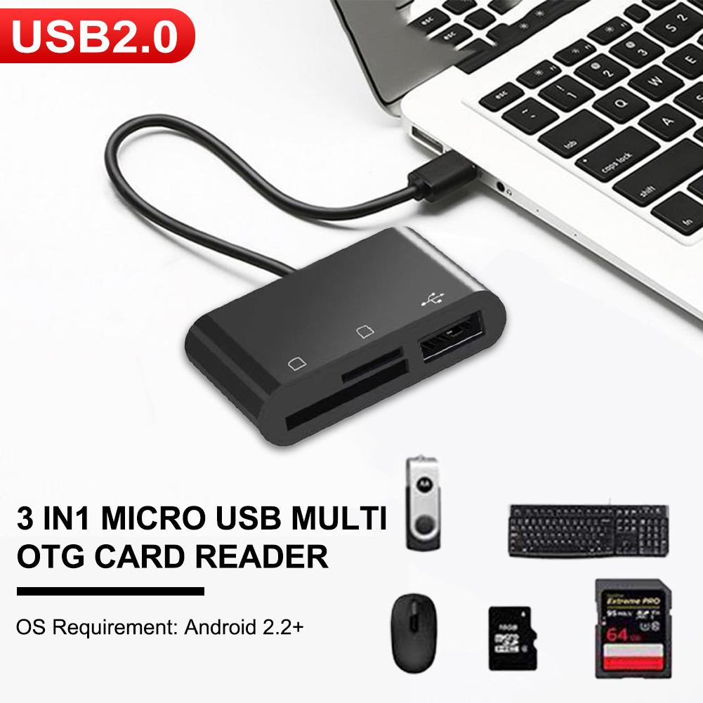 Đầu Đọc Thẻ Nhớ Usb 2.0 Otg 3 Trong 1