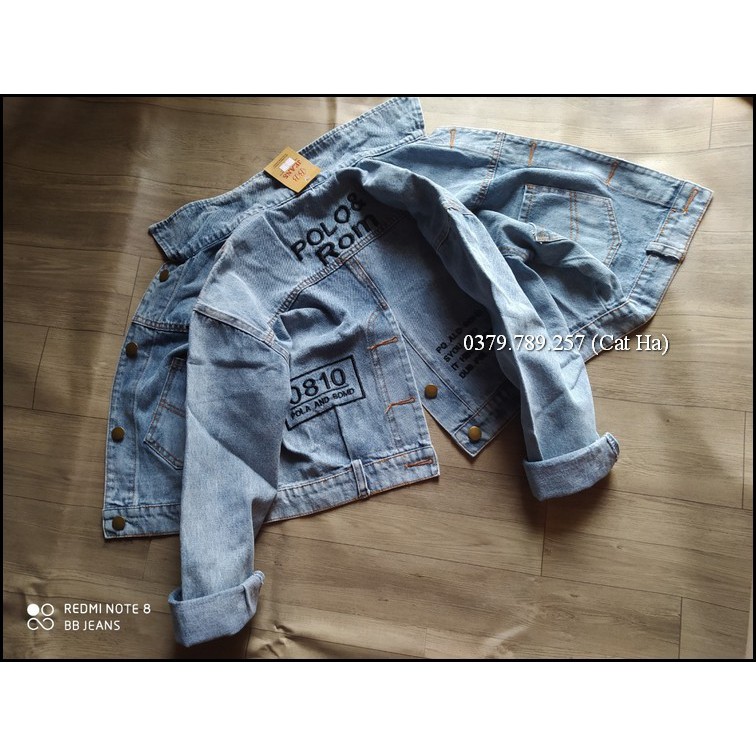 Aó khoác jean nữ xám xanh form dưới 58Kg Polorom BB02