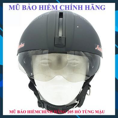 Mũ bảo hiểm dấu kính Andes 181 đen nhám [ Chính Hãng ]