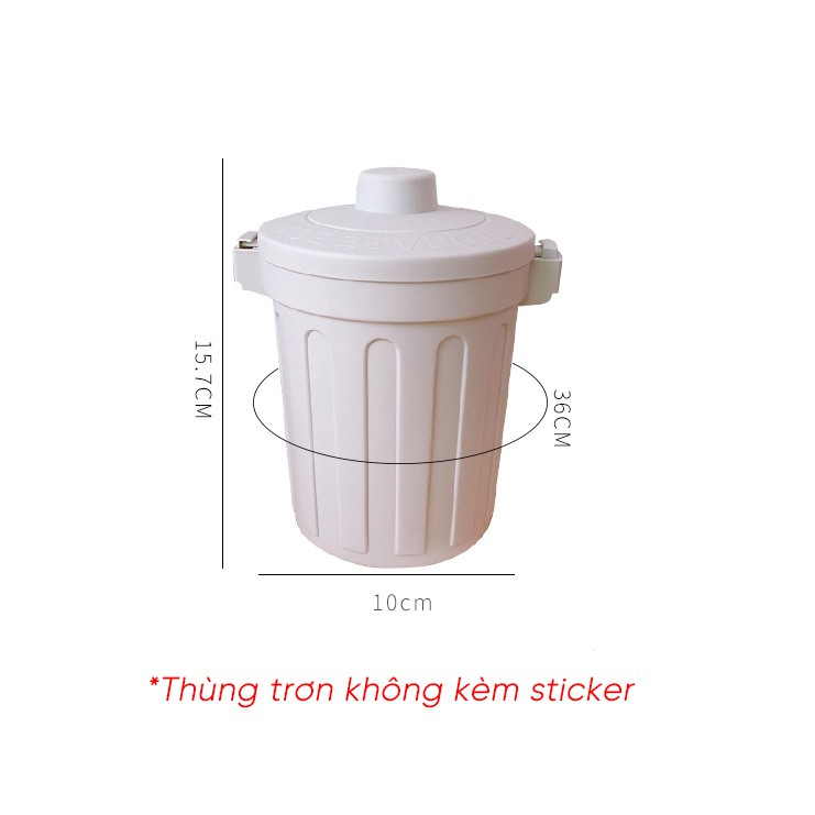 Ống Đựng Bút Để Bàn Kiêm Thùng Rác Mini Tiện Dụng Kiểu Hàn [Không Kèm Sticker]