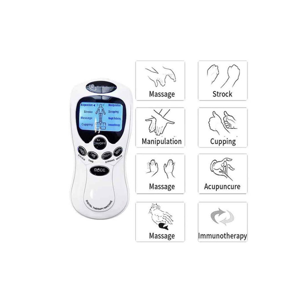 Máy massage xung điện Digital Therapy Machine SYK-208 4 miếng dán vật lý trị liệu mát xa châm cứu bấm huyệt cầm tay