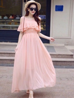 D597-ĐẦM MAXI BÈO NGỰC