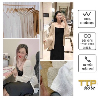 Áo khoác len dệt kim tay dài form dài quảng châu cao cấp - áo khoác nữ ttp store