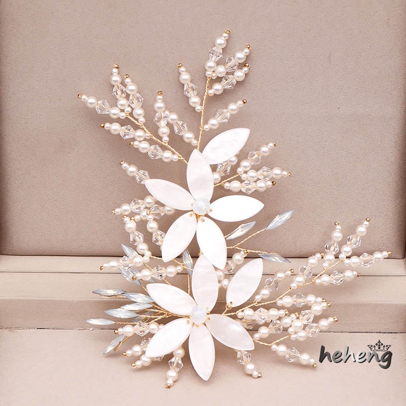 Kẹp Tóc Hình Hoa Đính Đá Lấp Lánh Thời Trang Cho Cô Dâu