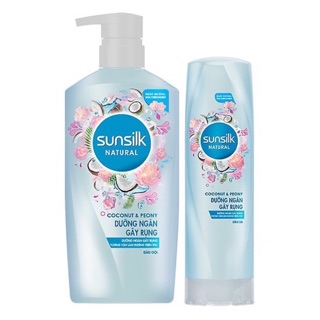 Combo SUNSILK Natural Ngăn rụng tóc gội 650g+ xả 320g