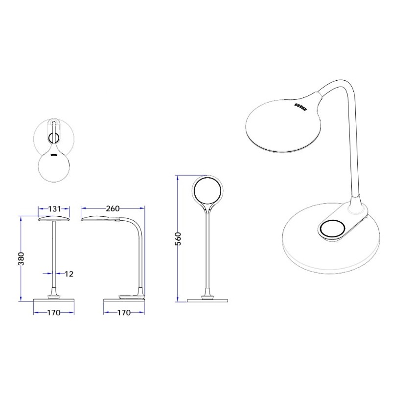 Đèn Học Chống Cận Thị PROTEX PR-031L (treo tường hoặc để bàn) ❤️BH chính hãng 2 năm❤️