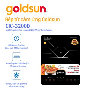 Bếp điện từ đơn goldsun gic3200-d bảo hành 12 tháng
