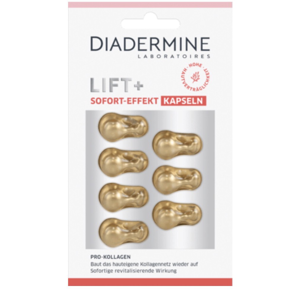 VIÊN NANG DƯỠNG DA CHỐNG LÃO HÓA DIADERMINE LABORATOIRES LIFT+ SOFORT-EFFEKT, VỈ 7 VIÊN, HÀNG NỘI ĐỊA ĐỨC