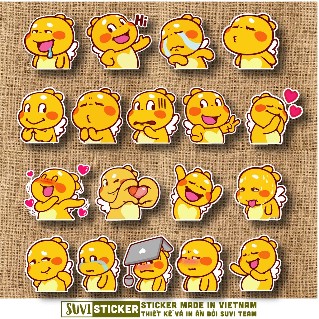 50 Sticker Rồng dễ thương chống nước sticker dán laptop, điện thoại, đàn guitar, mũ bảo hiểm, vali. MSP: SV124