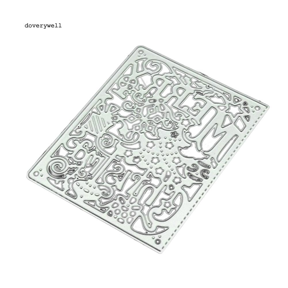 Khuôn cắt giấy kim loại khung chữ Merry Christmas