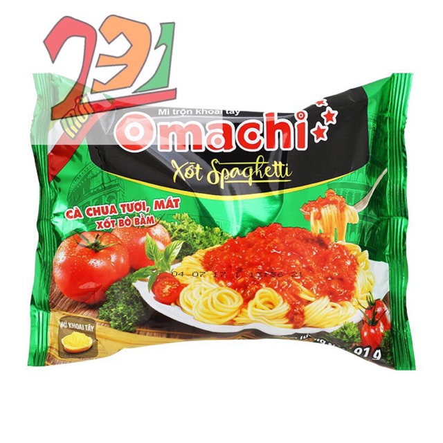 Túi Mỳ Xốt Spaghetti Cà Chua Bò Băm Omachi 91g