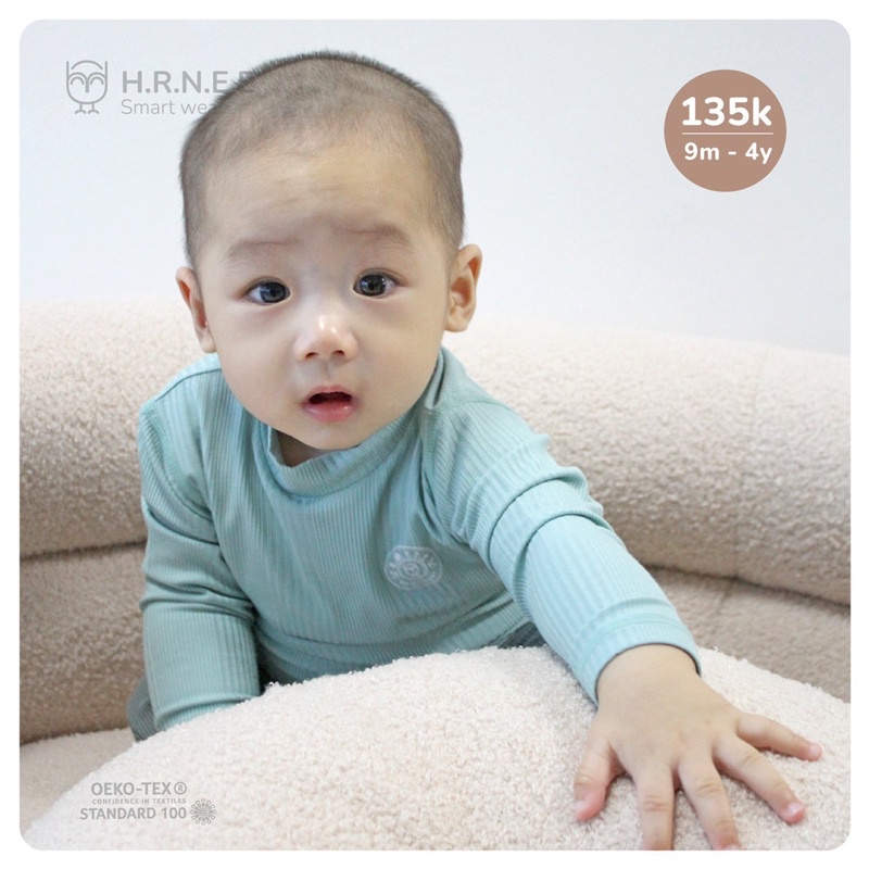 Áo nhiệt Hrnee chất Modal organic mềm mát cho bé trai bé gái 6 tháng đến 4 tuổi