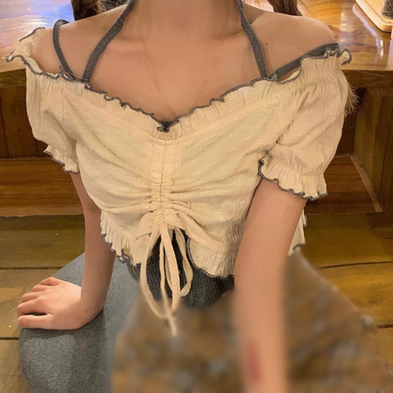 Áo Thun Tay Ngắn Màu Sắc Đơn Giản Phong Cách Hàn Quốc