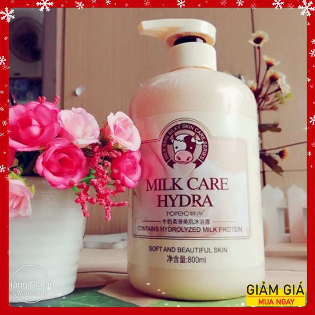 SỮA TẮM CON BÒ MILK CARE HYDRA ROREC CHO DA TRẮNG MỊN (Chai 800ml)