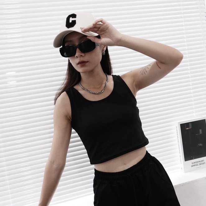 Áo ba lỗ croptop nữ cotton | Tank Top - 25STUDIO
