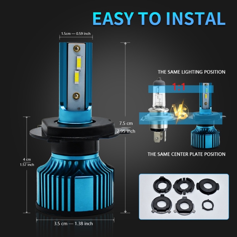 Bóng Đèn Pha LED 100W 10-32V Ánh Sáng Cao / Thấp Chuyên Dụng Cho Xe Hơi