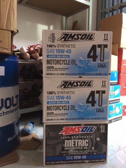 Nhớt Amsoil Performance 4T 10W-40 Made in USA 946ml