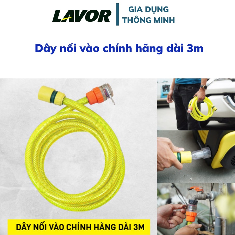 Máy phun áp lực nước Lavor Smart120 máy rửa xe motor chổi than - Áp suất 120 bar siêu mạnh - Bảo hành toàn quốc